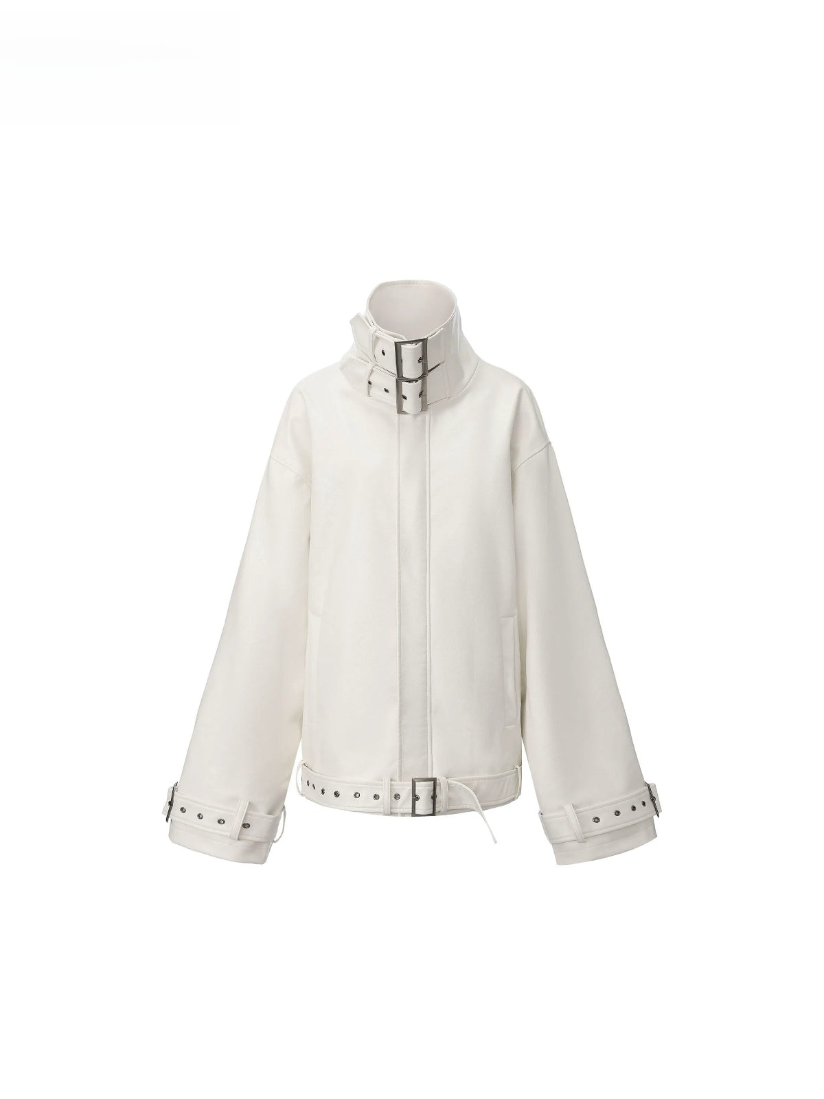 Punk Stand Collar Leather Jacket