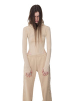 Letter Embroidery Hooded Bodysuit