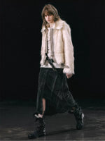 Detachable Hem Faux Fur Jacket