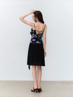 Ink Bloom Tie Strap Dress