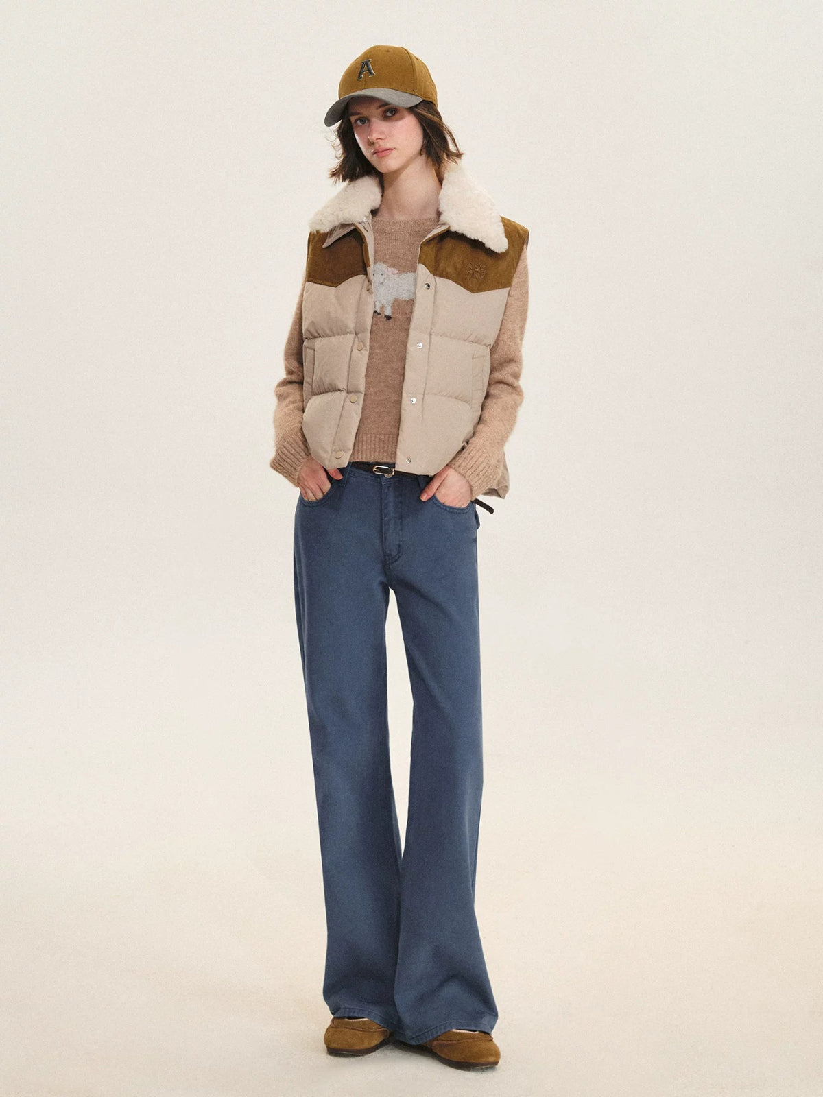 Western Detachable Collar Down Vest