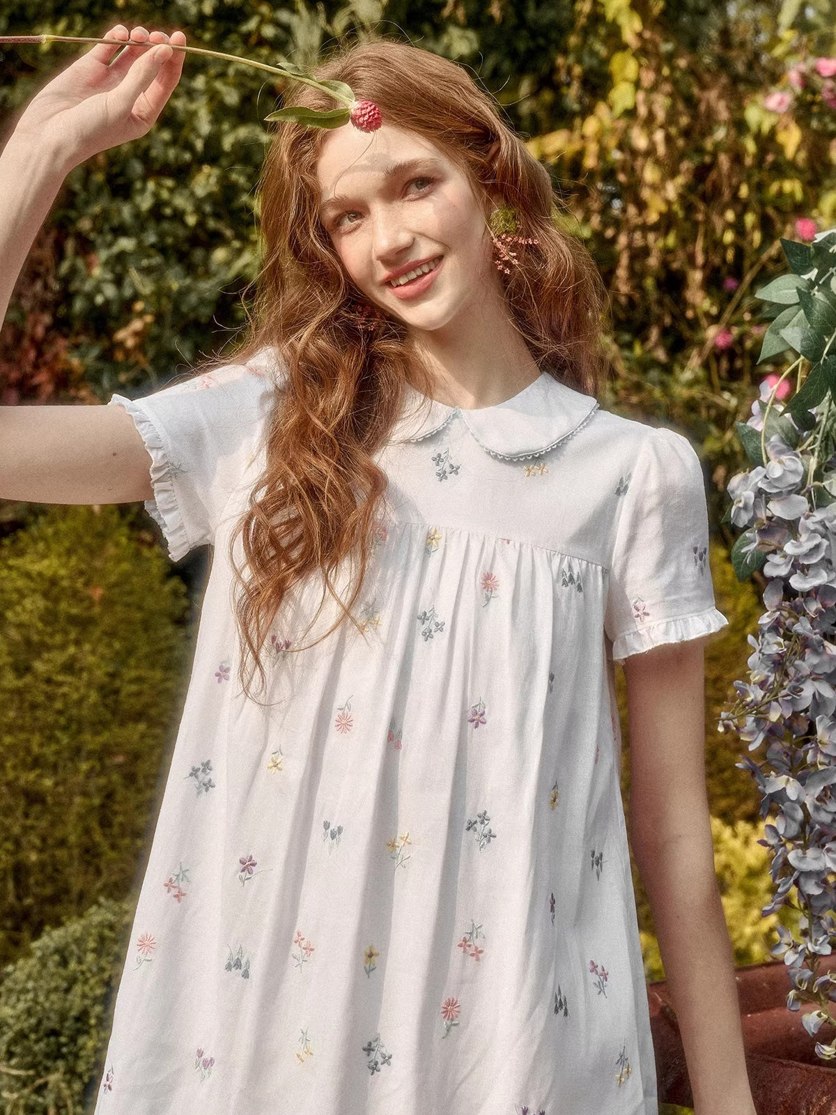 Linen Embroidered Three-Piece Set