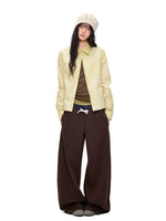 Polka Dot Contrast Waist Sweatpants