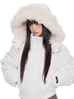 Fur Collar Hooded Cropped Down