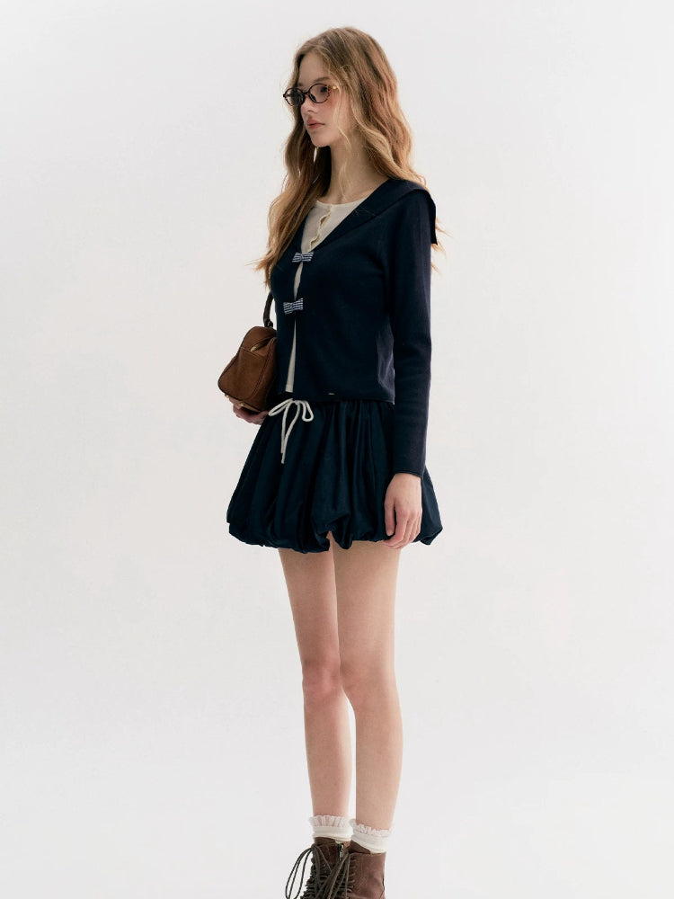 Bow Sailor Knit Top