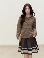Vintage Shawl Collar Wool-Blend Knit Cardigan
