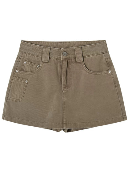 Utility Denim Skort