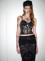 Lace Satin Corset Cami