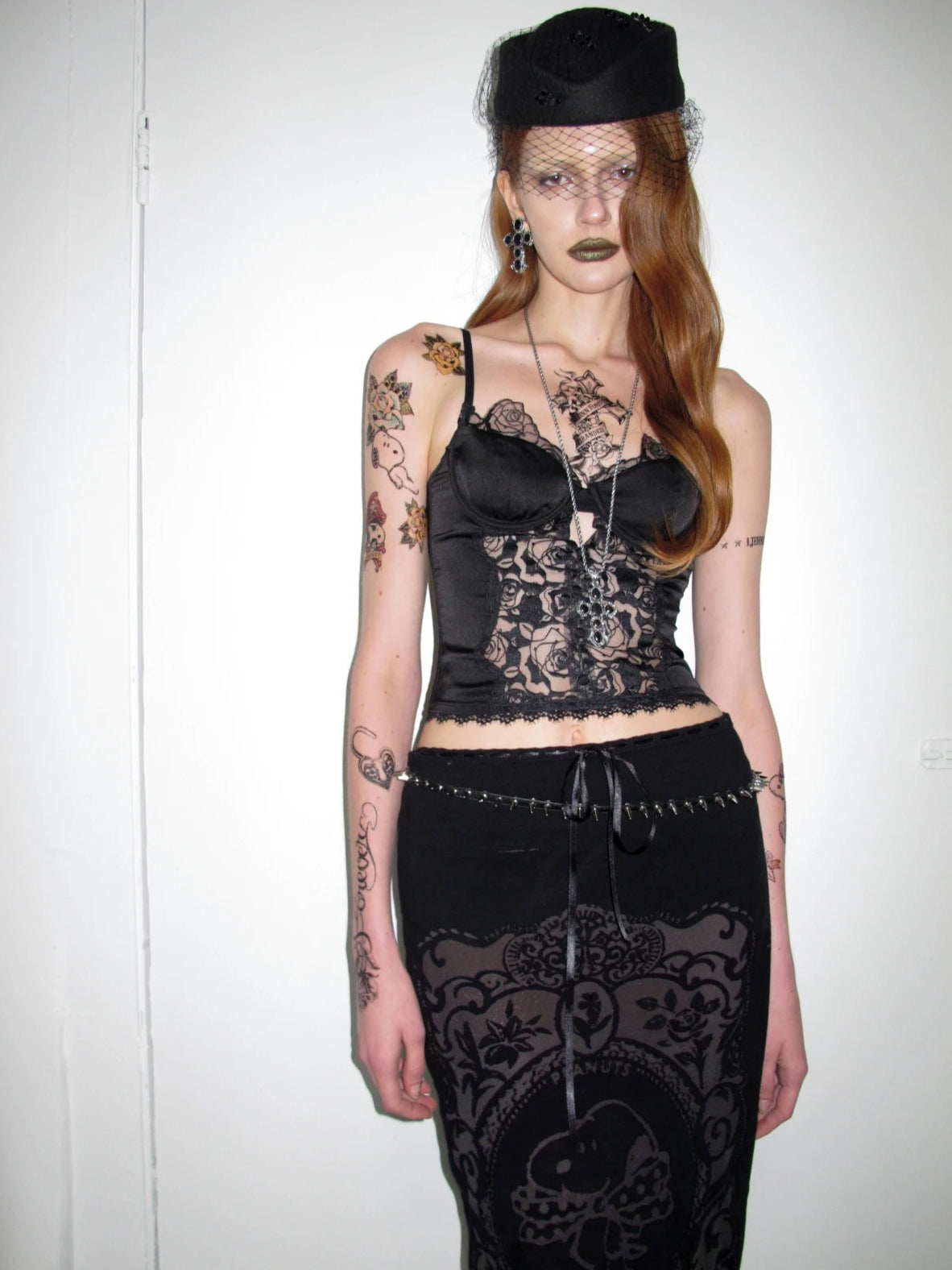 Lace Satin Corset Cami