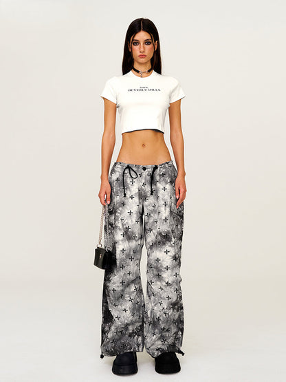 Tie-Dye All-Over Print Casual Cargo Pants