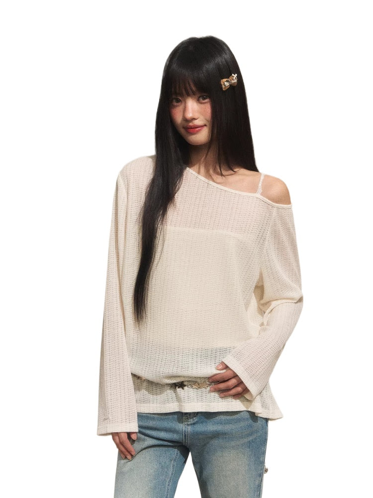 Asymmetrical Cutout Knit Top
