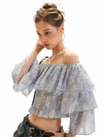 Floral Ruffle Off Shoulder Top