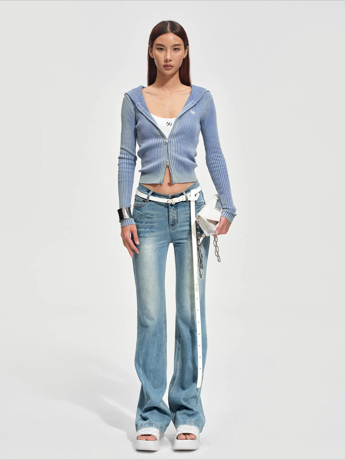 Equestrian Washed Cotton Knit Cardigan