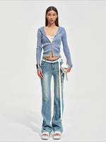 Equestrian Washed Cotton Knit Cardigan