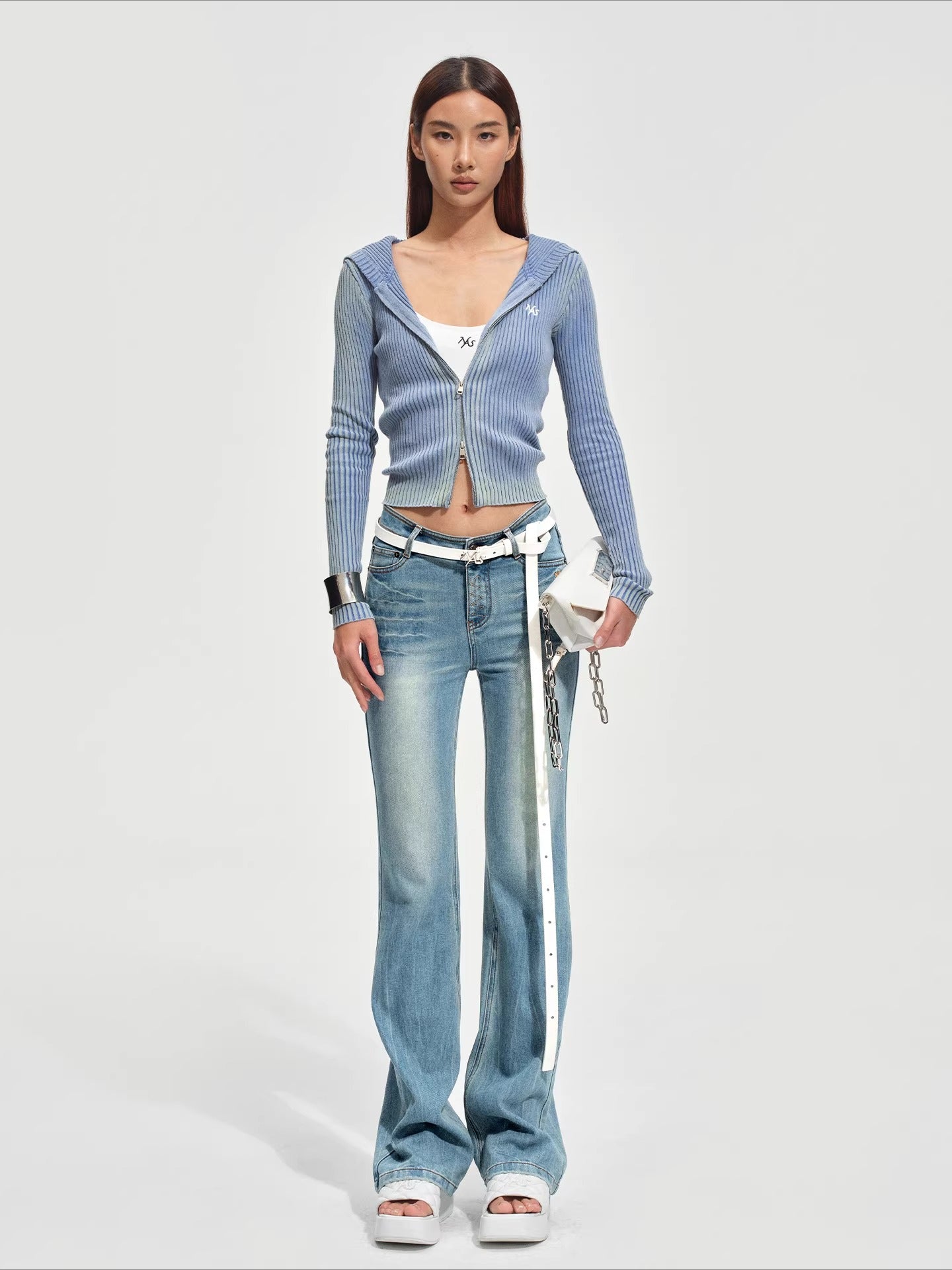 Equestrian Washed Cotton Knit Cardigan