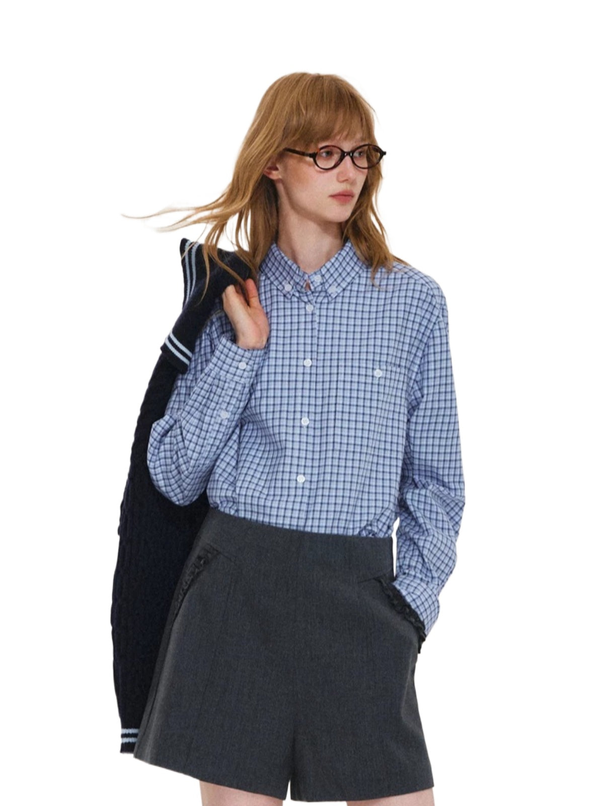 Blue Check Long Sleeve Shirt