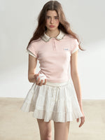 Pure White Lace A-line Tulle Skirt