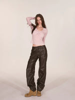 Twist Front Wool Blend Top