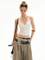 Lace Trim Padded Camisole Top