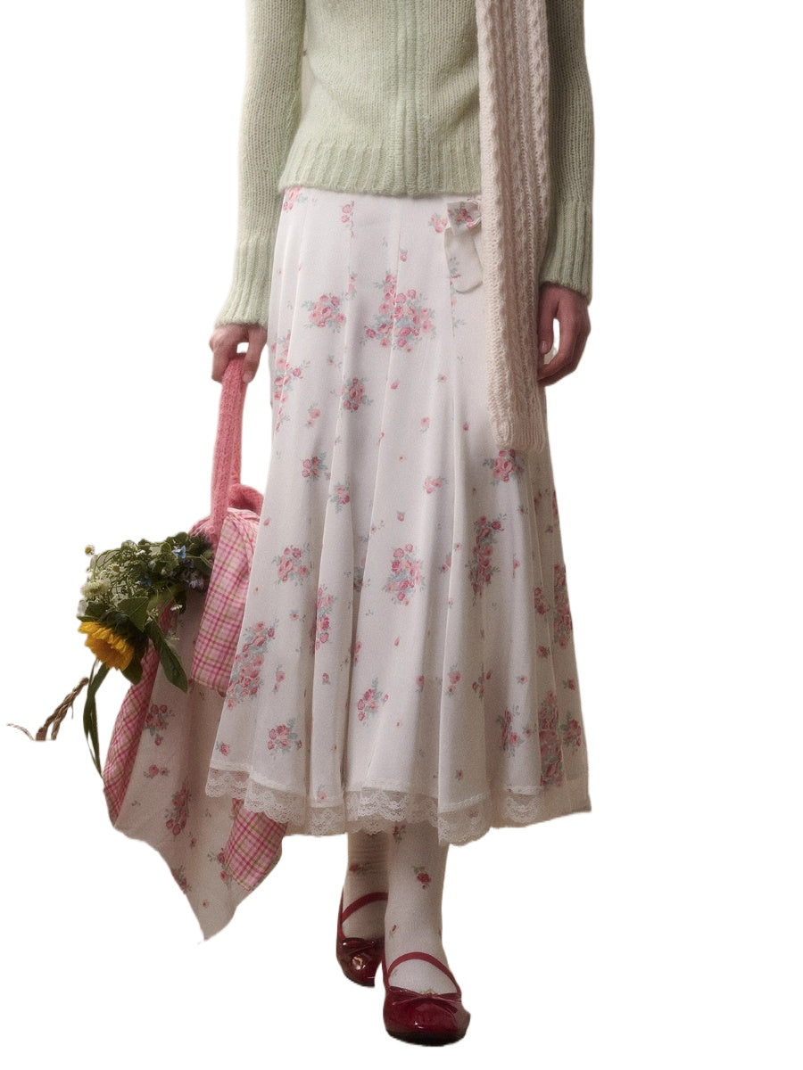 Cosagach Satin Glow Midi Skirt
