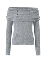 Off-Shoulder Knit Sweater