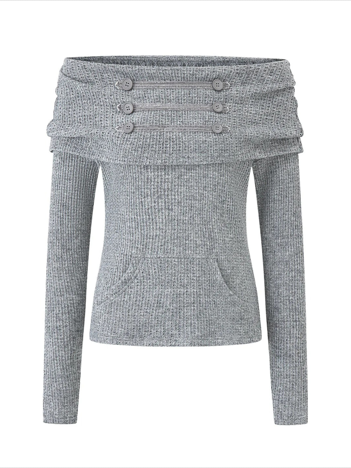 Off-Shoulder Knit Sweater