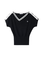 Black Contrast Asymmetric Tee