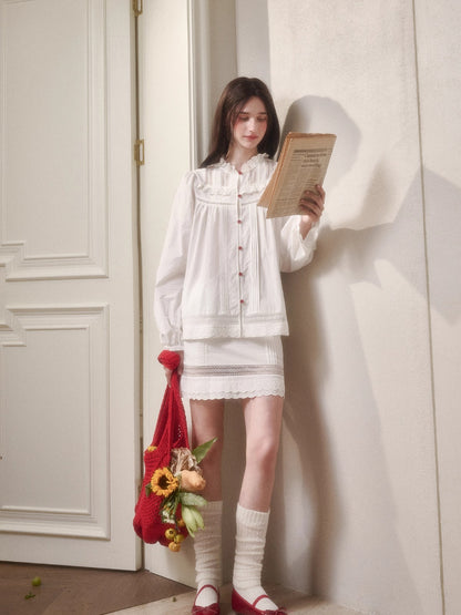 Cosagach Little World Cotton Shirt &amp; Skirt Set