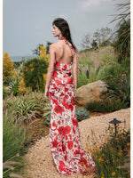 Floral Halter Top Skirt Set