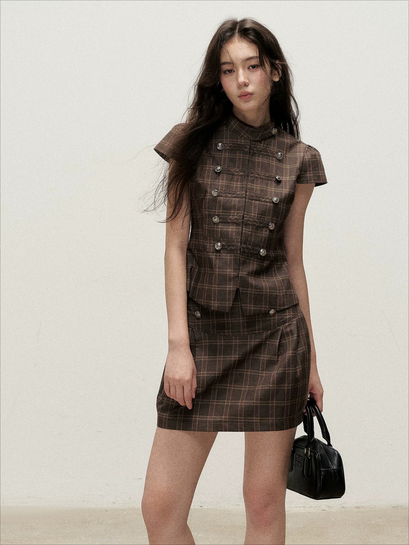 Napoleon Plaid Skirt Set