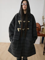 Wool Blend Hooded Duffle Coat