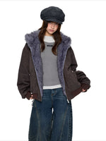 Faux Suede Cat Ear Jacket