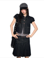Doll Collar Denim Set