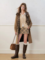 Wool Blend Cable Knit Cardigan