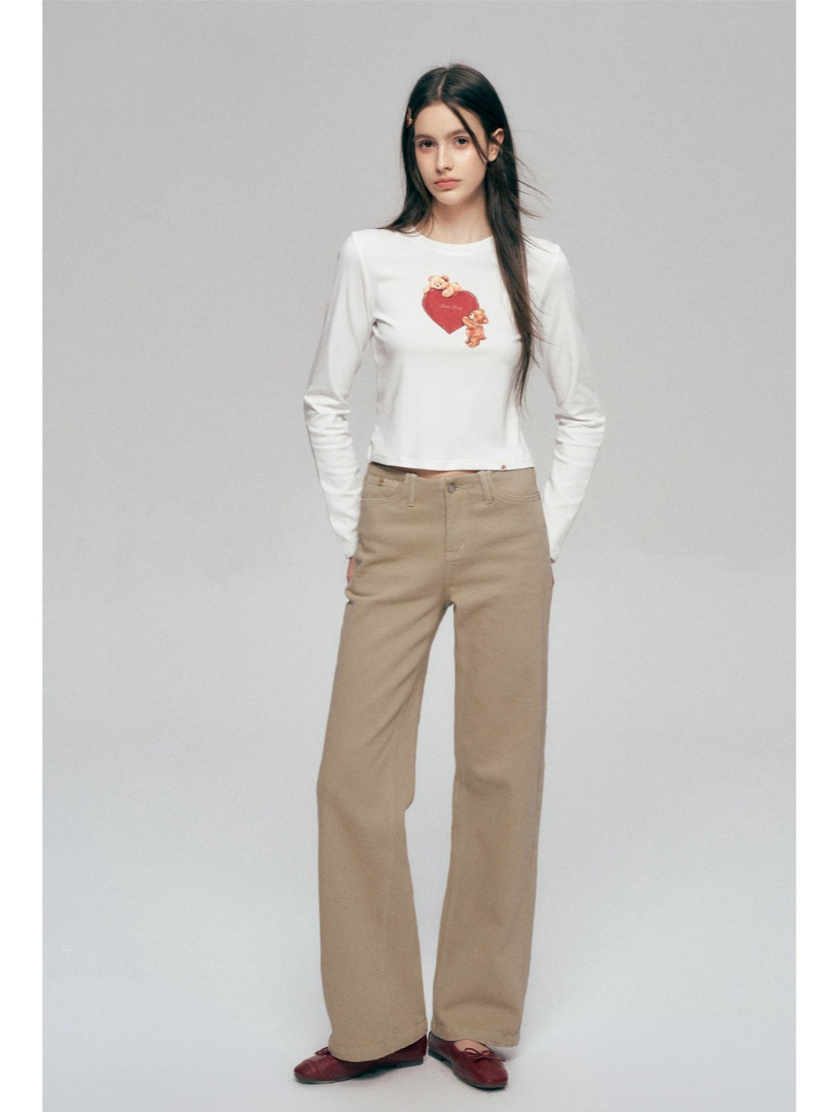 Straight Leg Denim Pants