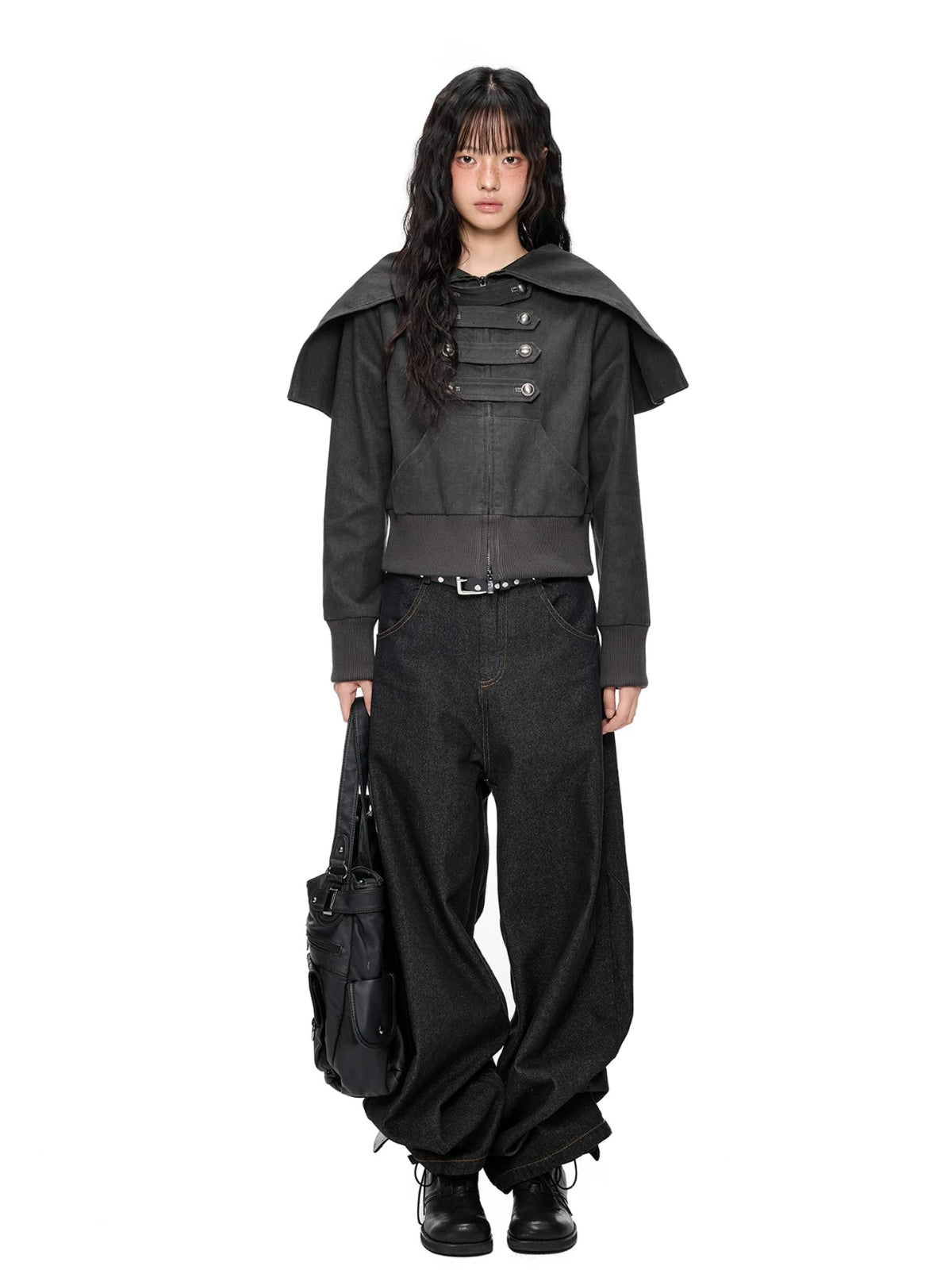 Hooded Double-Breasted Jacket