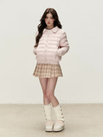 Reversible Floral Peter Pan Collar Down Jacket