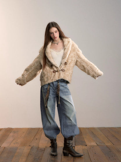 Reversible Eco-Faux Fur Toggle Coat