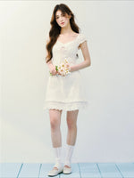 Floral Square Neck Dress