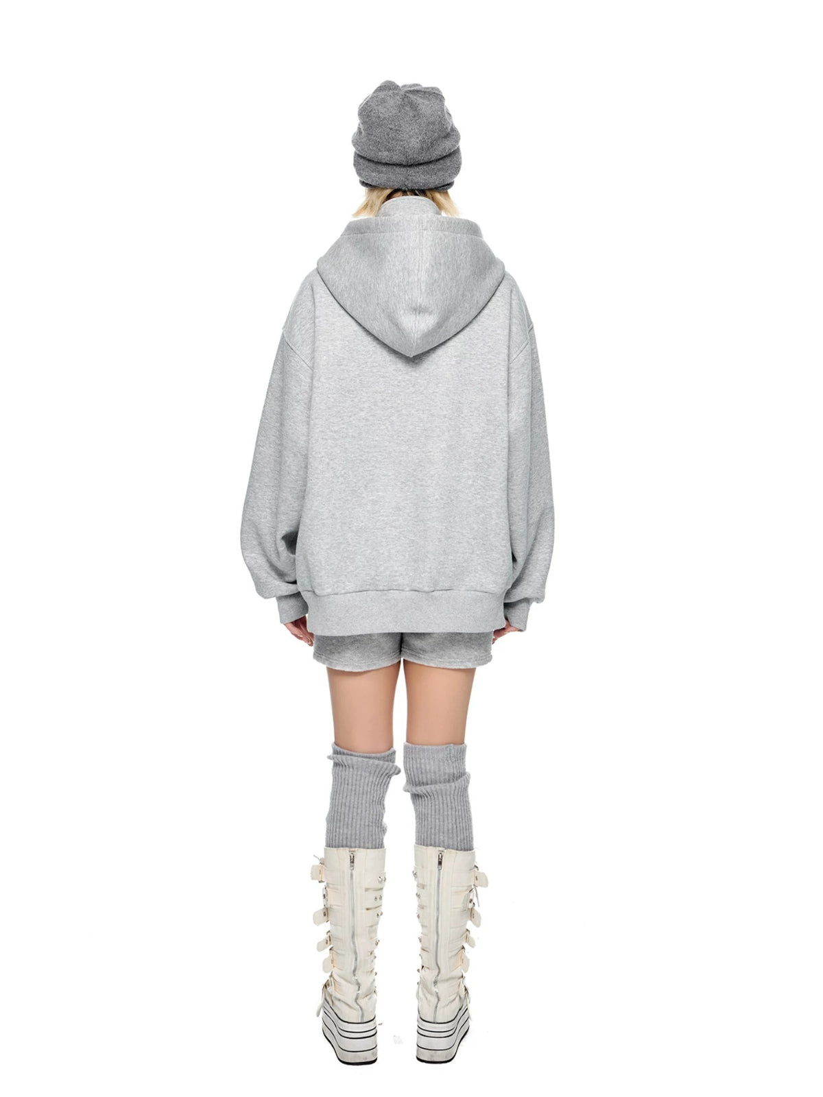 Academy Button Cropped Hoodie