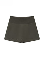 Off-Shoulder Sweatshirt Studded Skirt Set