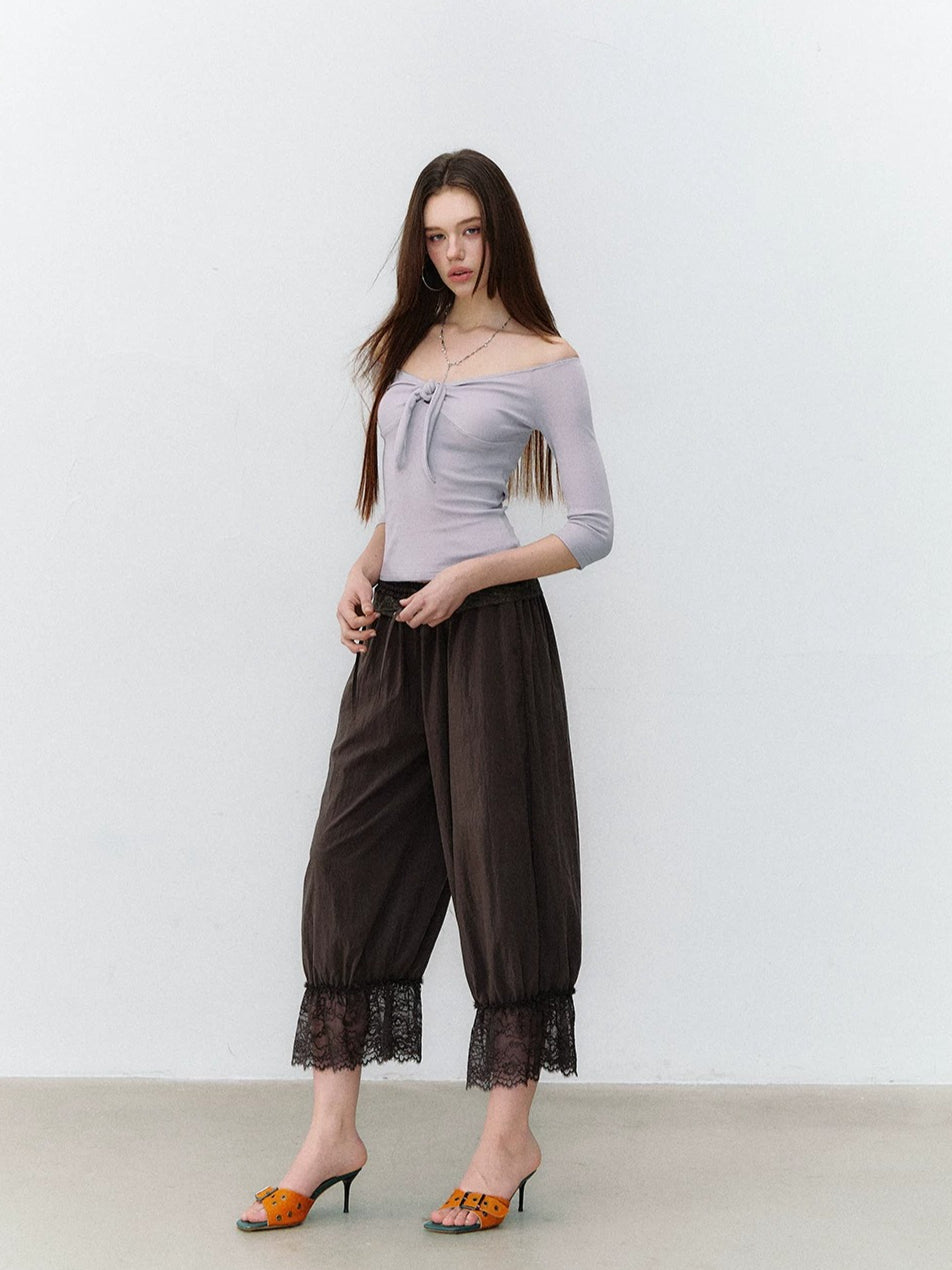 Off-Shoulder Tie Top