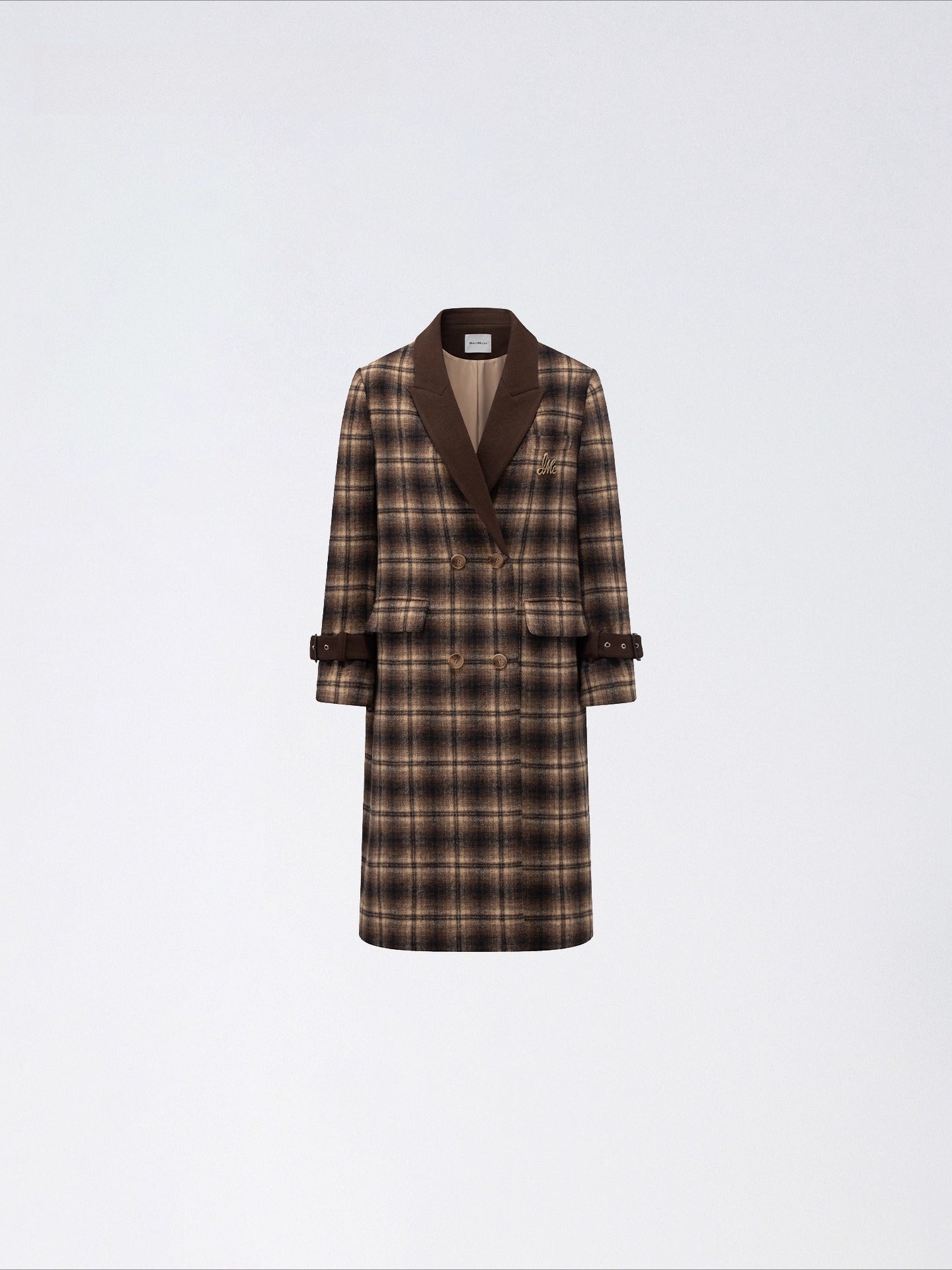 Plaid Wool Overcoat