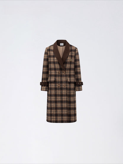 Plaid Wool Overcoat