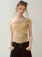 Lace Mesh Shoulder Top