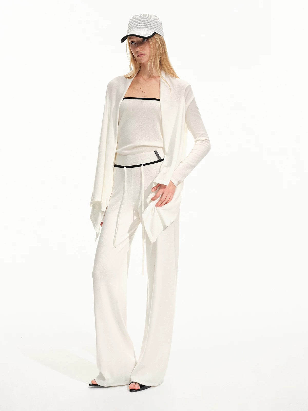 Knit Cardigan Three Piece Set