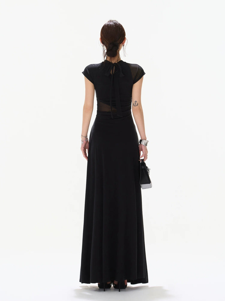 Black Swan Mesh Maxi Dress