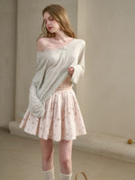 Baby Pink Floral Skirt