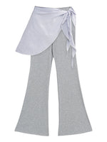 Checkered Asymmetric Shoulder Short-Sleeve T-Shirt & Pants Set