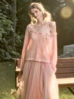 Cool Ice Silk Flower Hollow Cardigan